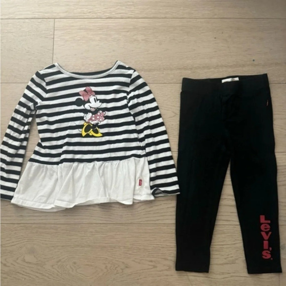 Levi’s Mickey Mouse long sleeve shirt with matching stretch pants - Picture 1 of 6
